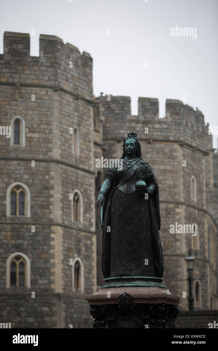 Windsor, della città e del castello dove il principe Harry e Megan Merkle si sposano in corrispondenza alla cappella di San Giorgio nel Castello di Windsor, Berkshire, Inghilterra, Regno Unito Foto Stock