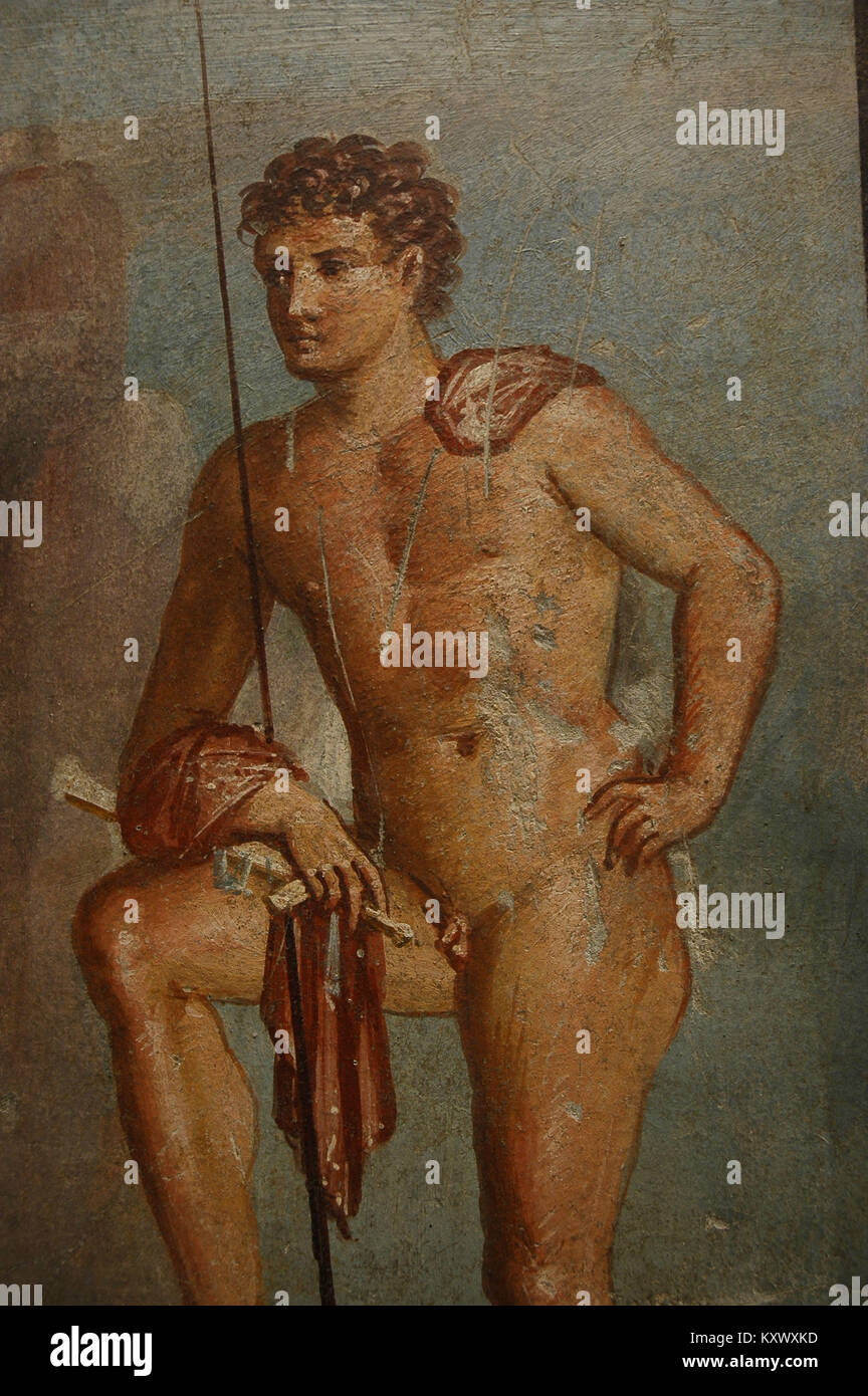 Casa di Meleagro VI 9, Io e Argo, affresco Pompei, 2008, Roma, Italia. Foto Stock