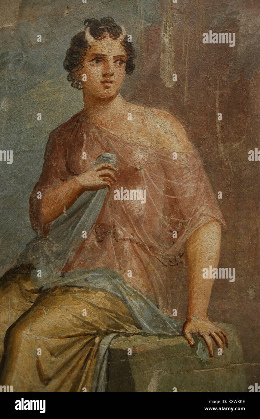 Casa di Meleagro VI 9, Io e Argo, affresco Pompei, 2008, Roma, Italia. Foto Stock