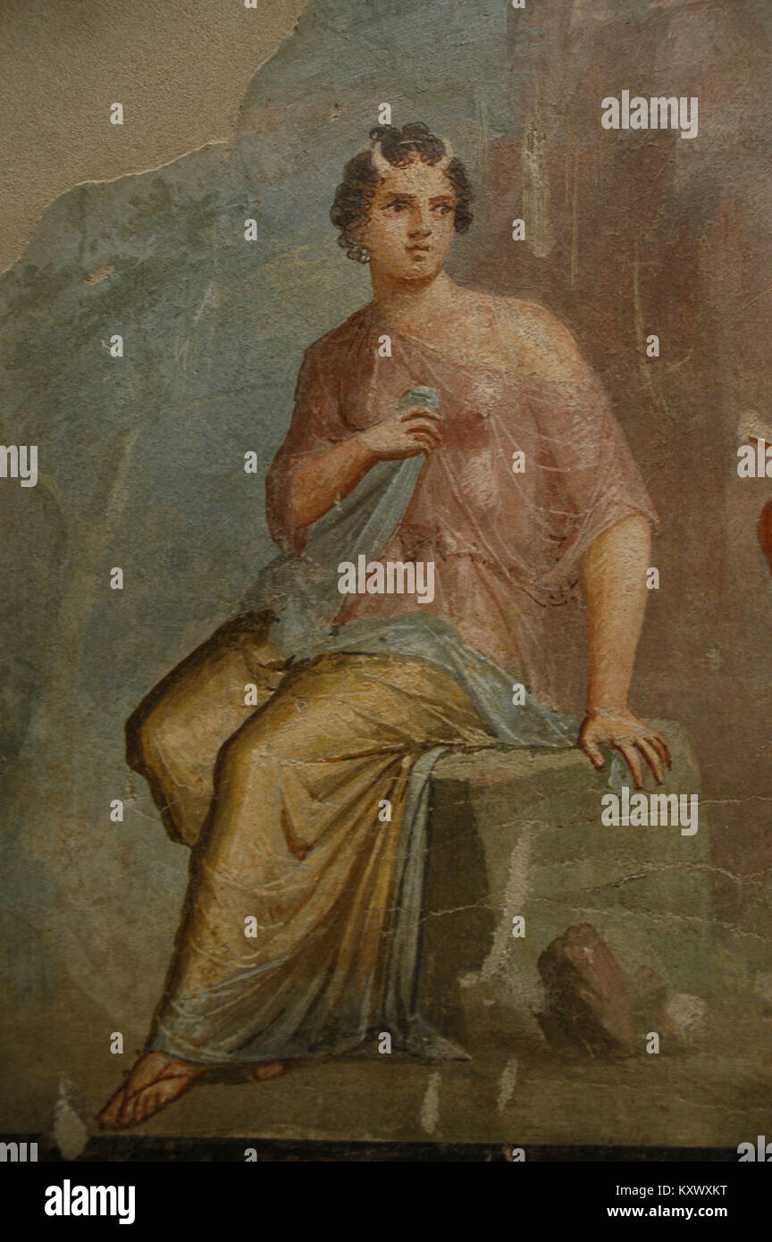 Casa di Meleagro VI 9, Io e Argo, affresco Pompei, 2008, Roma, Italia. Foto Stock