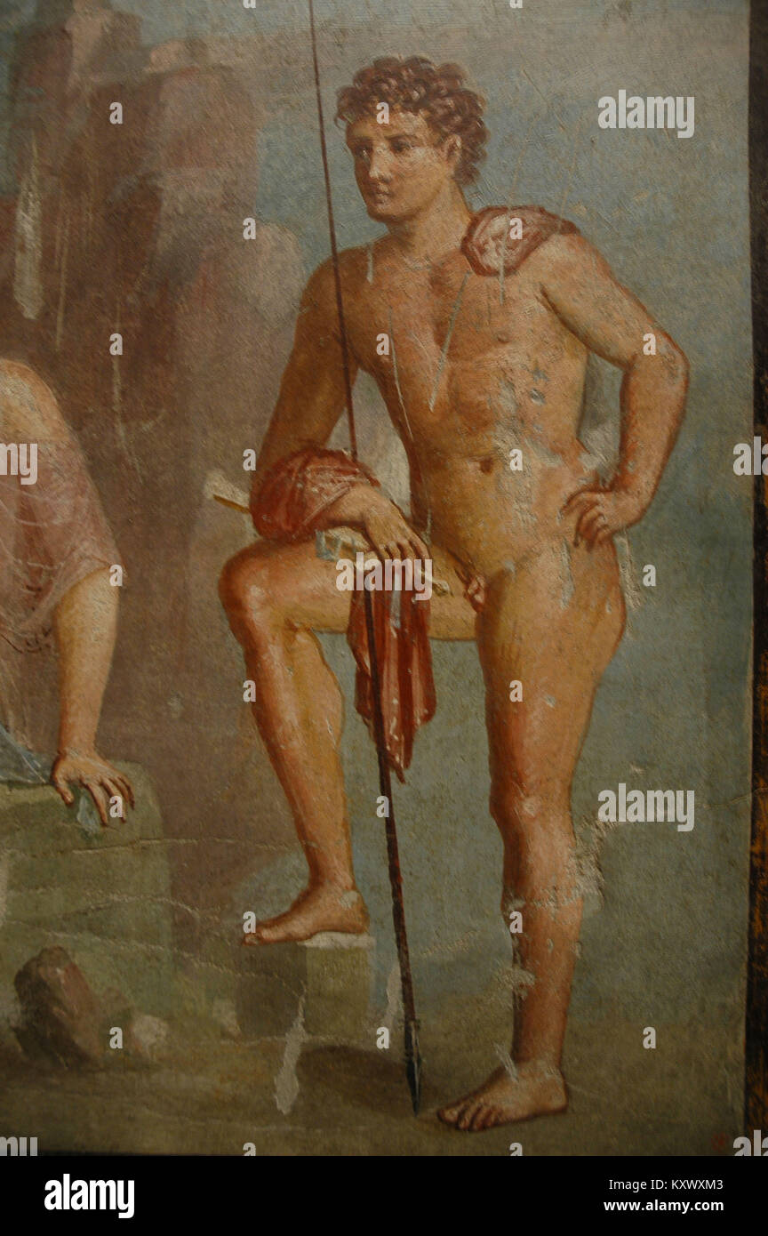 Casa di Meleagro VI 9, Io e Argo, affresco Pompei, 2008, Roma, Italia. Foto Stock
