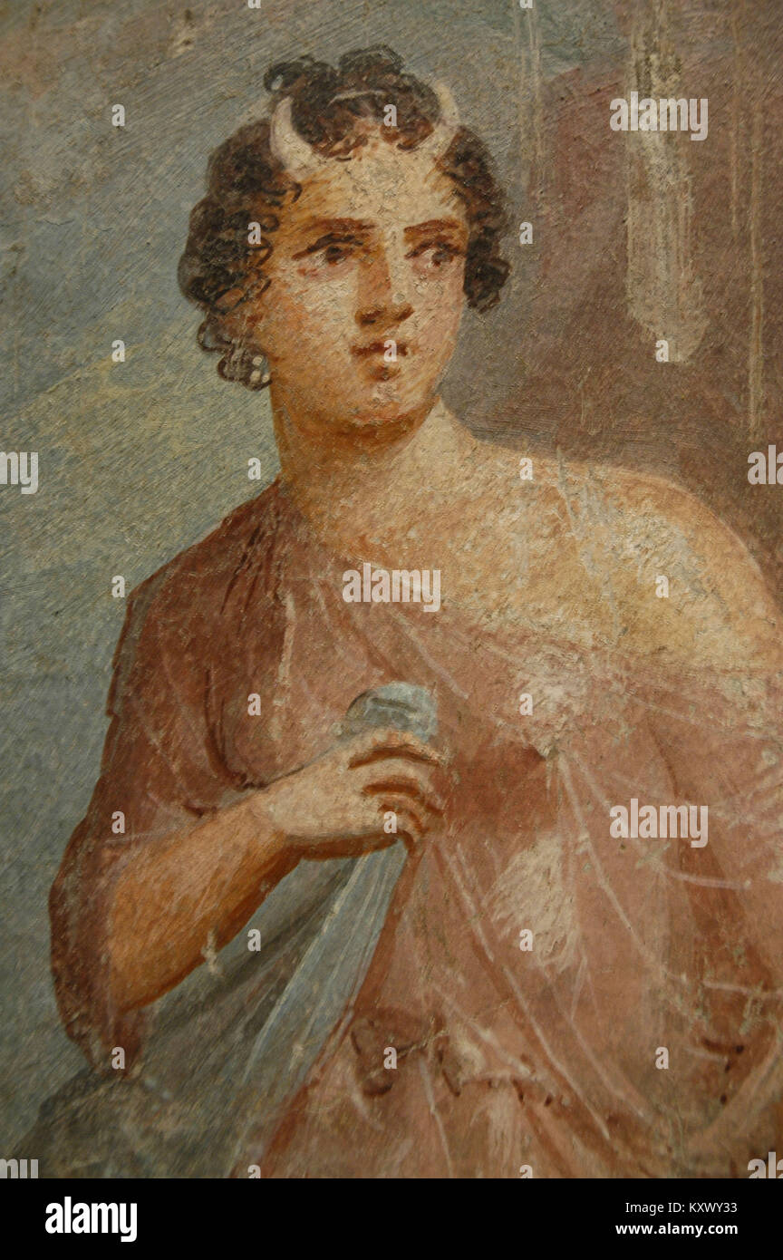 Casa di Meleagro VI 9, Io e Argo, affresco Pompei, 2008, Roma, Italia. Foto Stock