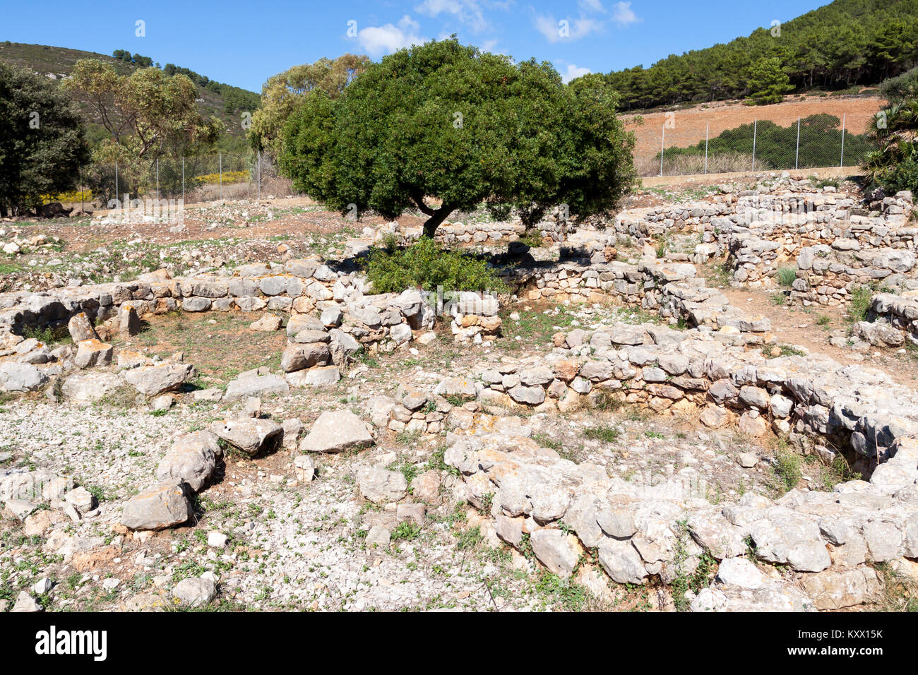 Le rovine di antiche civiltà Nuragico di Palmavera. Alghero, Sardegna. Italia Foto Stock