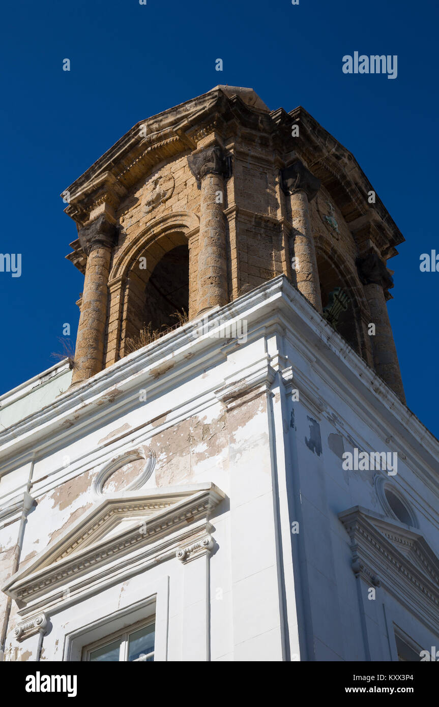 Campanile di Iglesia de San Juan de Dios, Cádiz, Spagna Foto Stock