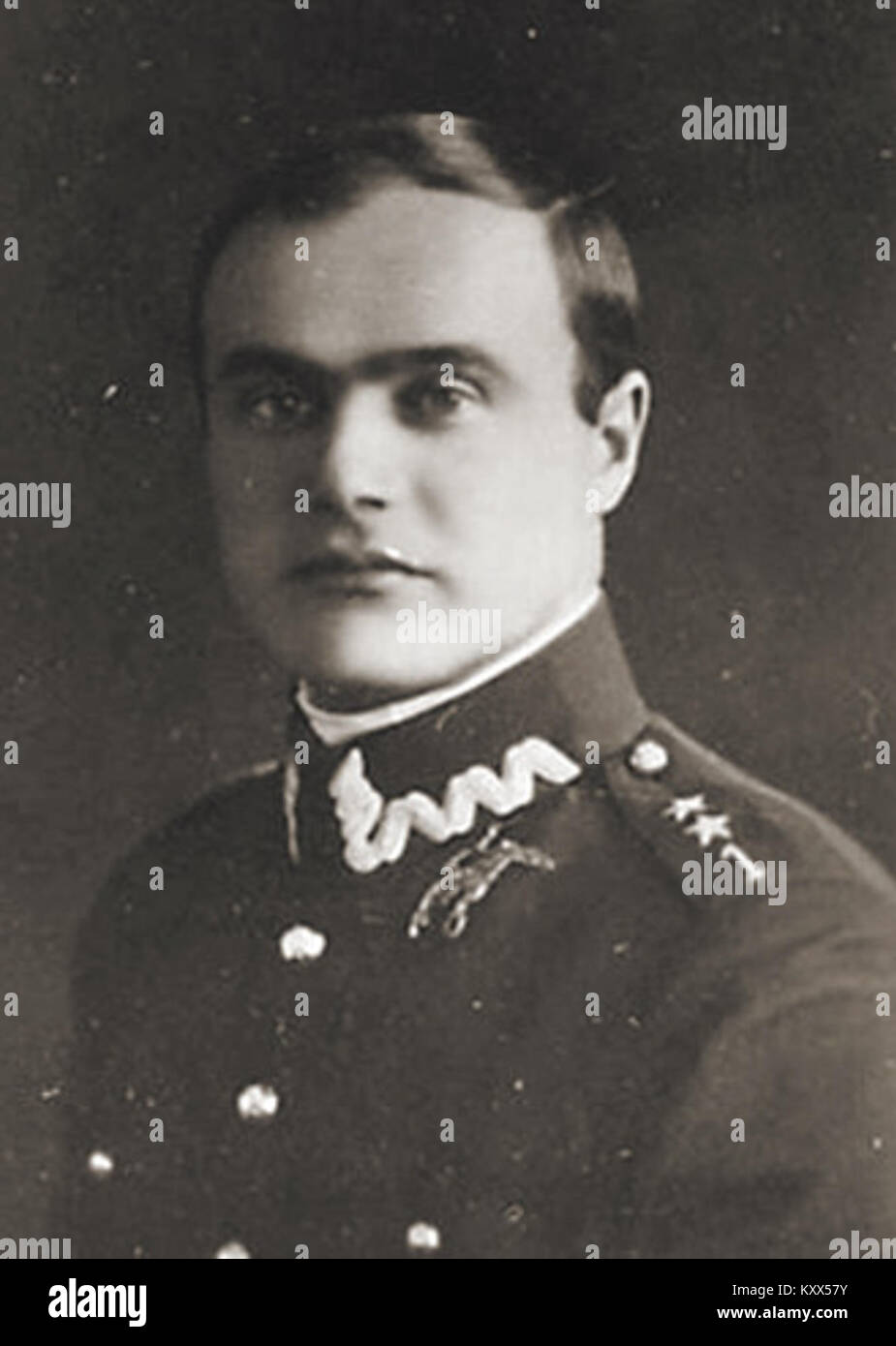 Franciszek Żwirko era un aviatore polacco ed eroe nazionale noto per aver vinto il Challenge International de Tourisme nel 1932 con Stanisław Wigura prima della sua morte in un incidente aereo quello stesso anno. Foto Stock