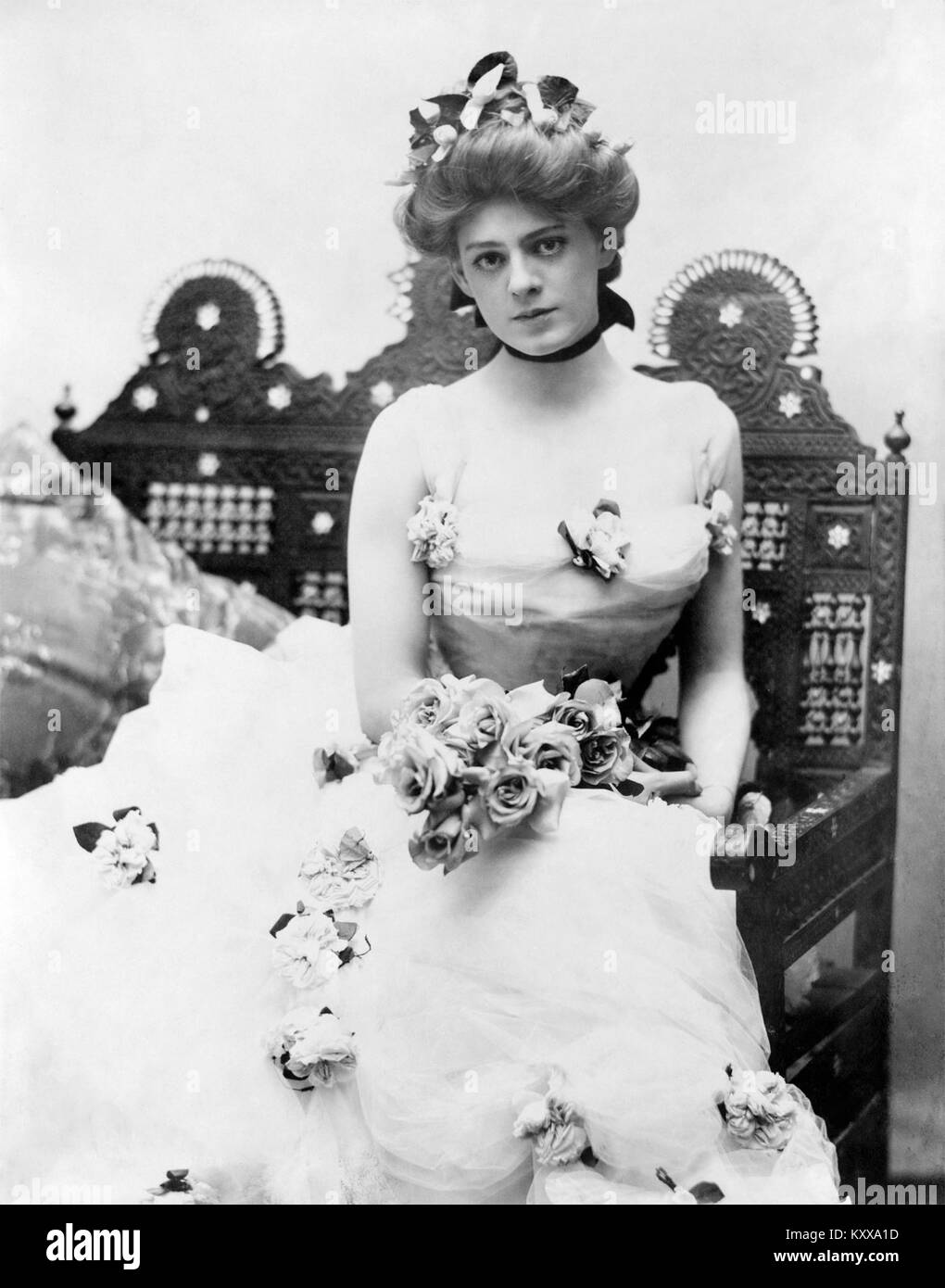 L'immagine raffigura Ethel Barrymore, una rinomata attrice americana, meglio conosciuta per la sua carriera di successo nel teatro e nel cinema durante i primi anni del XX secolo. Foto Stock