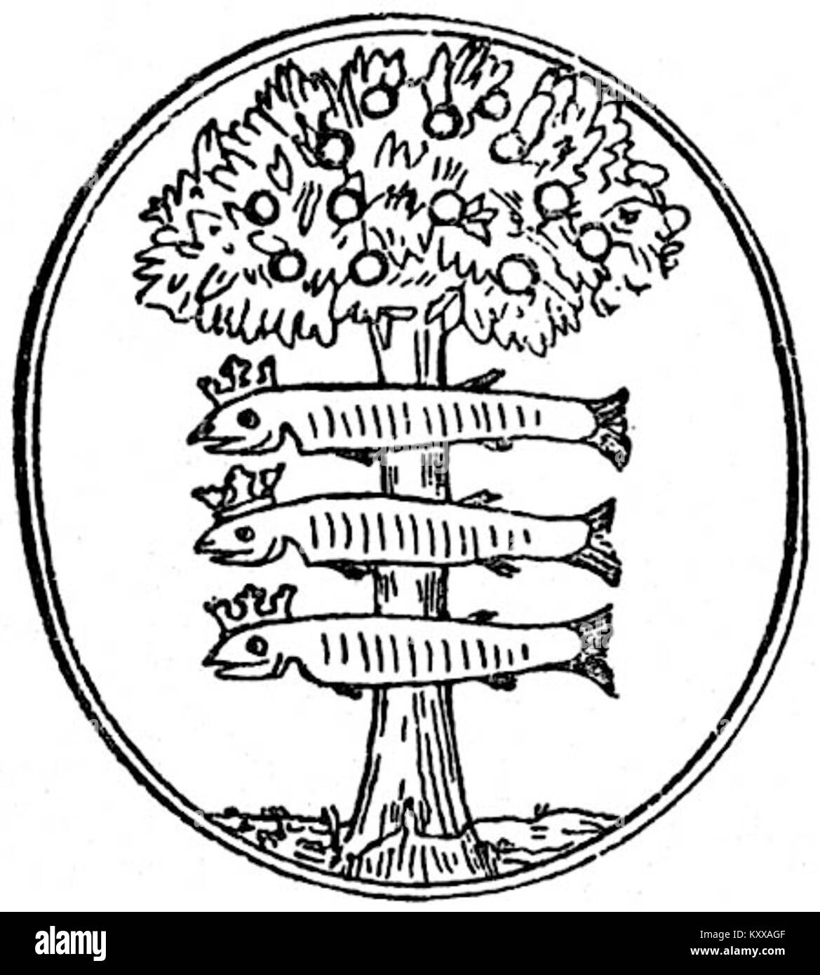 Un'illustrazione o una registrazione relativa ai "produttori di frutta", che si riferisce ai commercianti coinvolti nel commercio di frutta e aringhe nella Francia storica, che riflettono l'economia di mercato e il sistema corporativo del periodo. Foto Stock