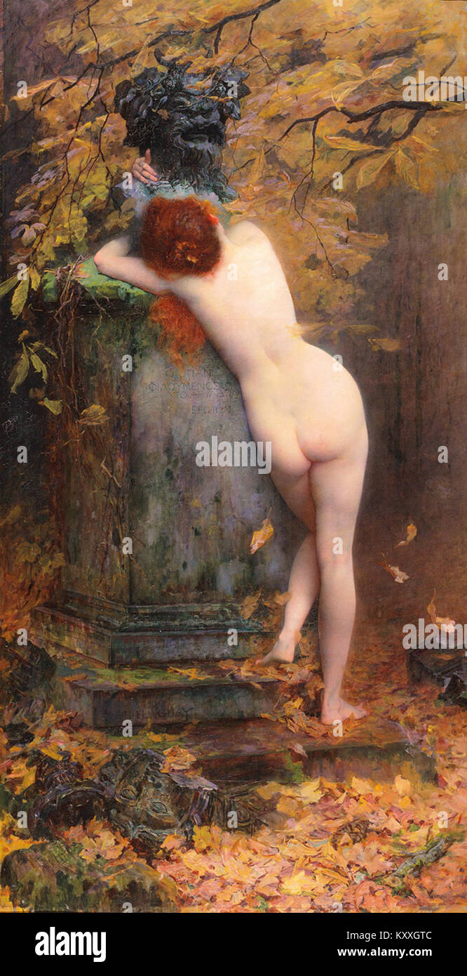 Il dipinto di Gabriel Guay "la dernière dryade" è esposto nel Musée des Augustins, catturando la figura mitica della dryad, uno spirito arboreo della mitologia greca. L'opera riflette l'esplorazione della mitologia da parte di Guay attraverso l'arte visiva. Foto Stock