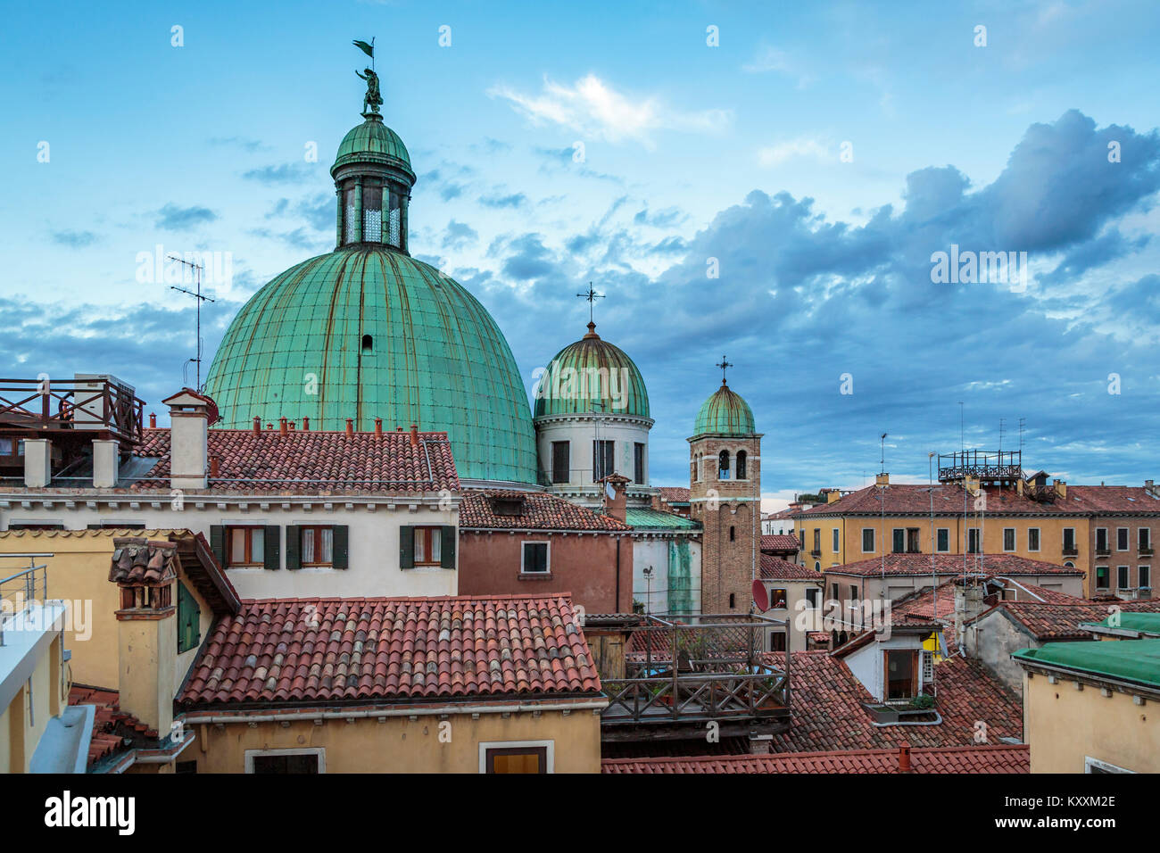 La cupola di San Simeon Piccolo la Chiesa sul Canal Grande in Veneto, Venezia, Italia, Europa Foto Stock