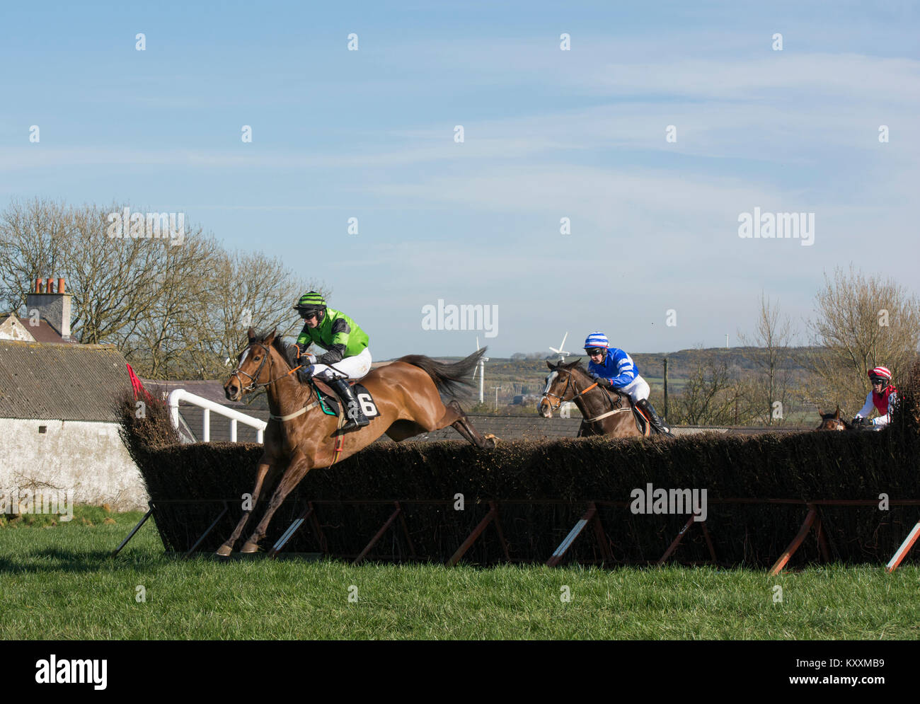 Corse di cavalli a Portrush organizzato dal percorso caccia. (Nessun modello di rilascio ottenuti) Foto Stock