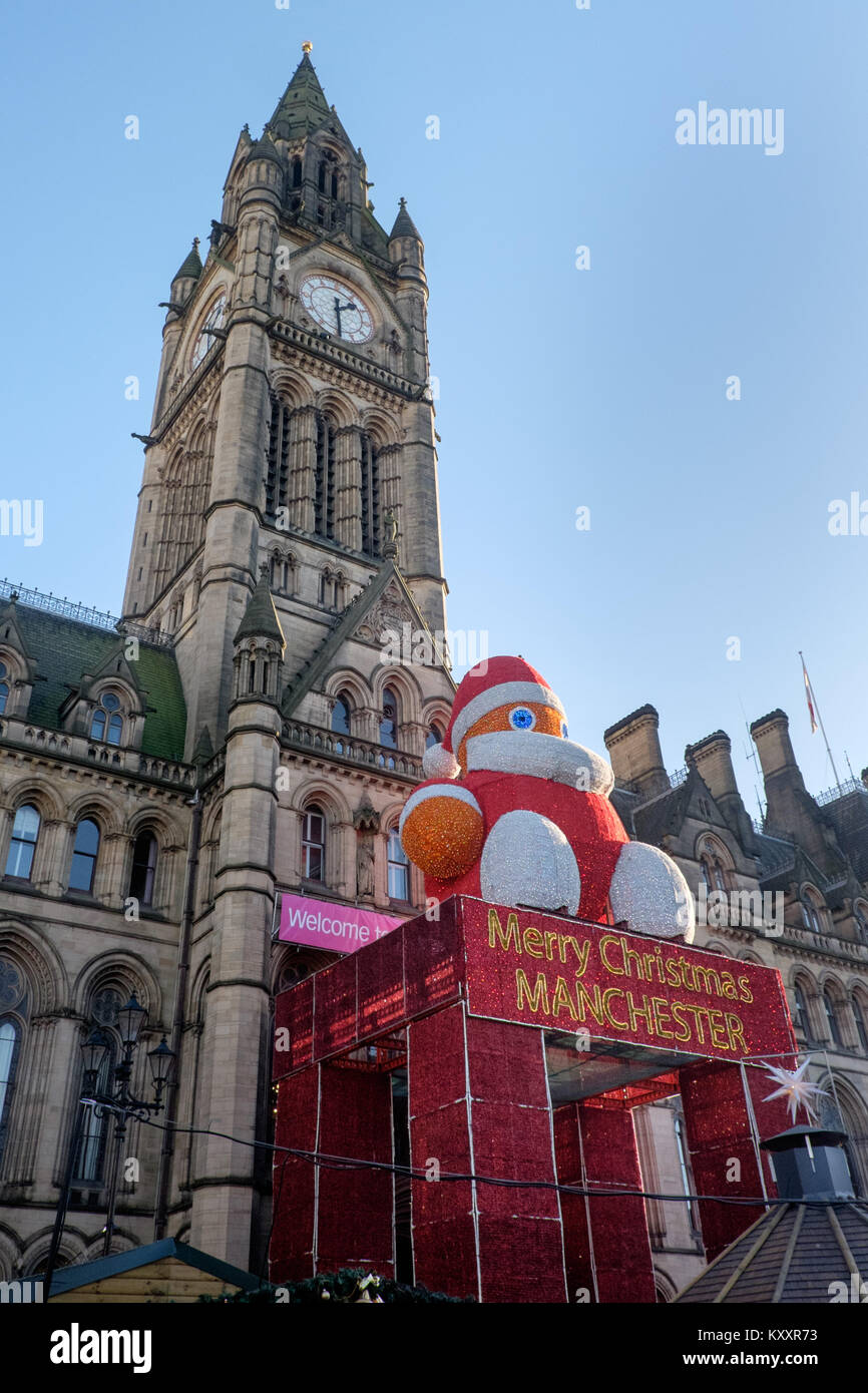 Manchester Mercatino di Natale. Foto Stock