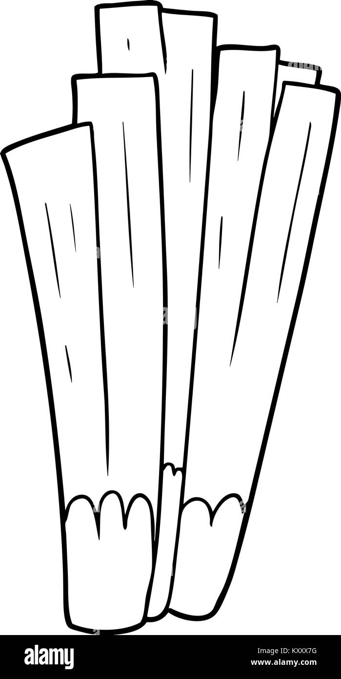 Cartoon porri Illustrazione Vettoriale