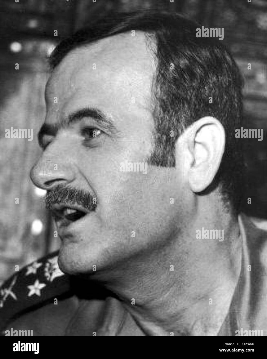 Fotografia del generale Hafez al-Assad nel 1970 durante la Rivoluzione correttiva siriana, che segna la sua ascesa al potere e un momento chiave nella moderna storia politica siriana. Foto Stock