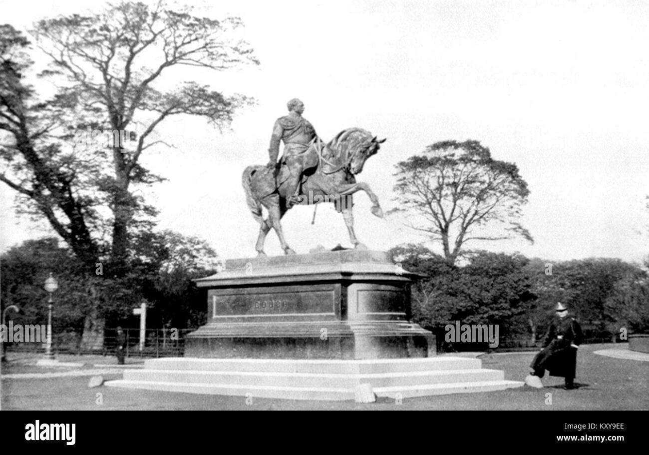 Il Gough Monument a Phoenix Park, Dublino, commemora il generale Charles Gough, una figura di spicco nella storia militare britannica. Il monumento è un monumento storico nel parco. Foto Stock