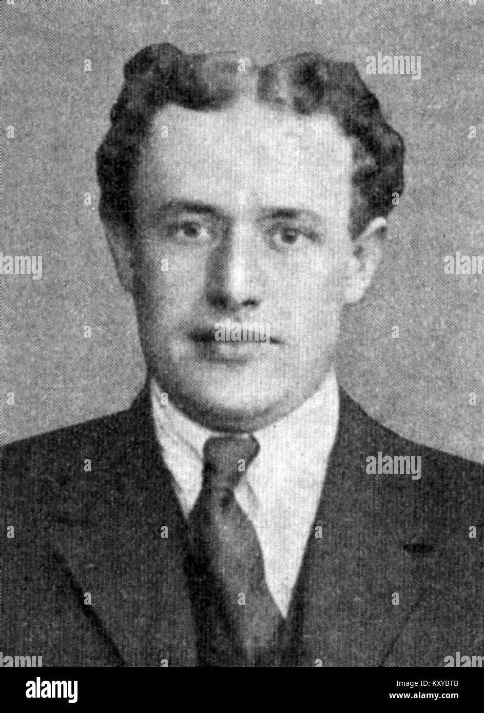 Ritratto di Gunnar Bråthen, un sindacalista e politico norvegese attivo a metà del XX secolo, noto per i suoi contributi al movimento sindacale norvegese. Foto Stock