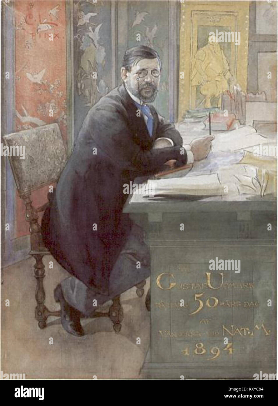 Gustaf Upmark (1850–1921) è stato uno storico dell'arte svedese e direttore di museo noto per le sue ricerche sull'architettura medievale svedese e per le sue opere al Museo storico nazionale di Stoccolma. Foto Stock