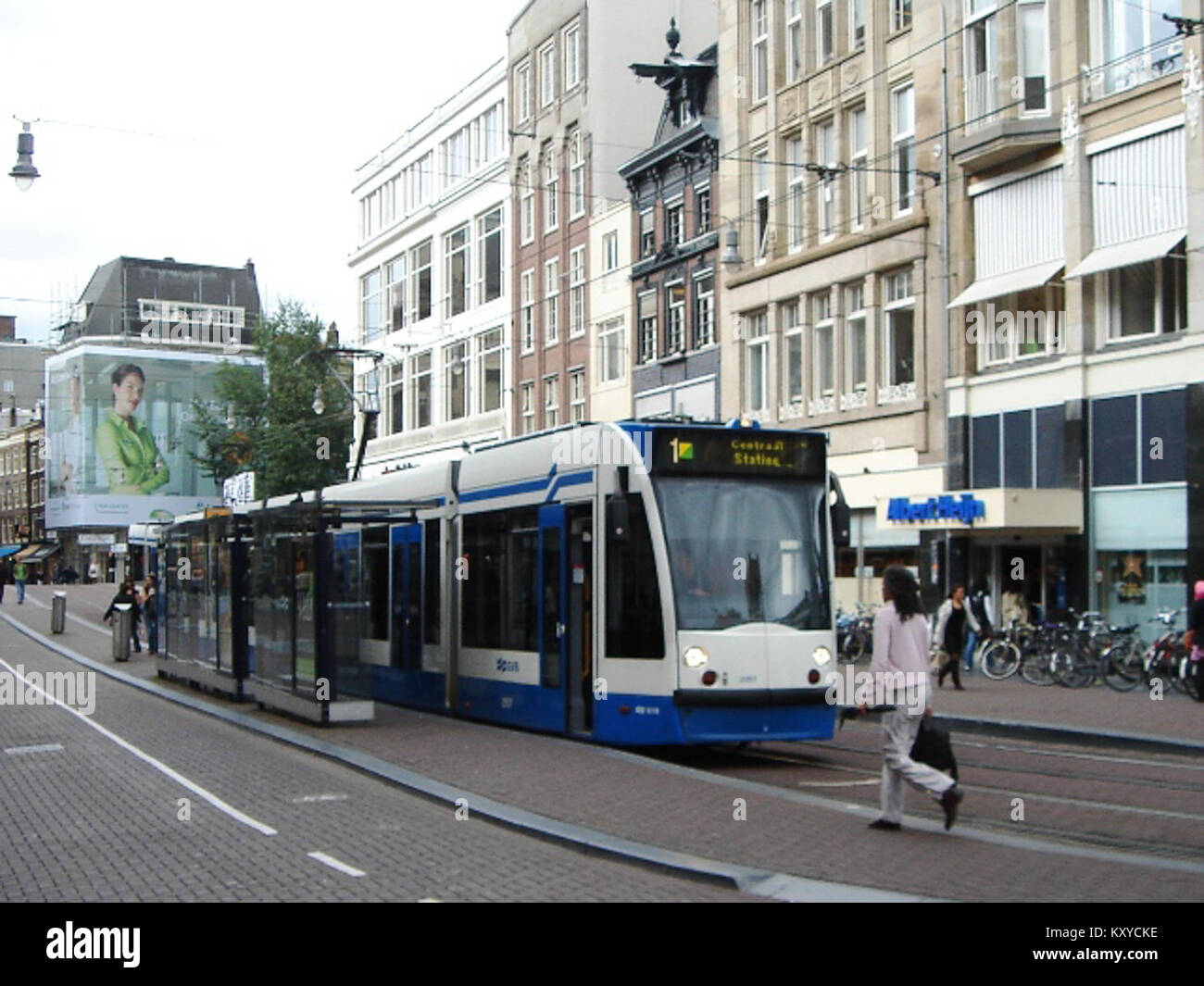 GVB Combino (Amsterdam tram) sulla Route 1, Settembre 2007 Foto Stock
