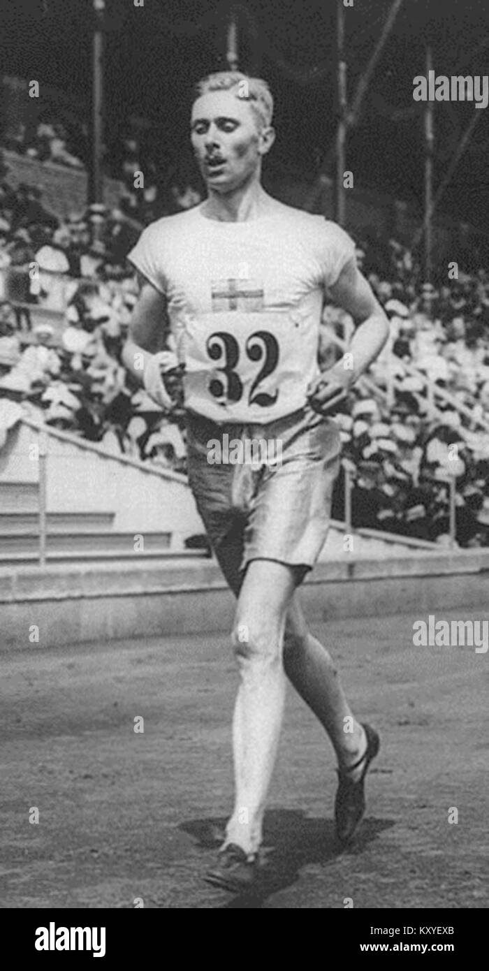 Gösta Lilliehöök (1884–1974) è stato un pentatleta svedese che ha vinto la medaglia d'oro ai Giochi olimpici di Stoccolma del 1912. Il record o l'immagine del 1912 documenta la sua partecipazione e il suo successo in questa competizione olimpica iniziale. Foto Stock