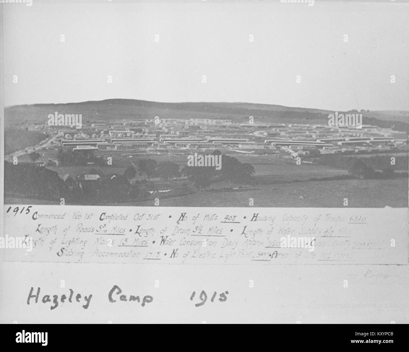 Hazeley giù Camp, Twyford Foto Stock