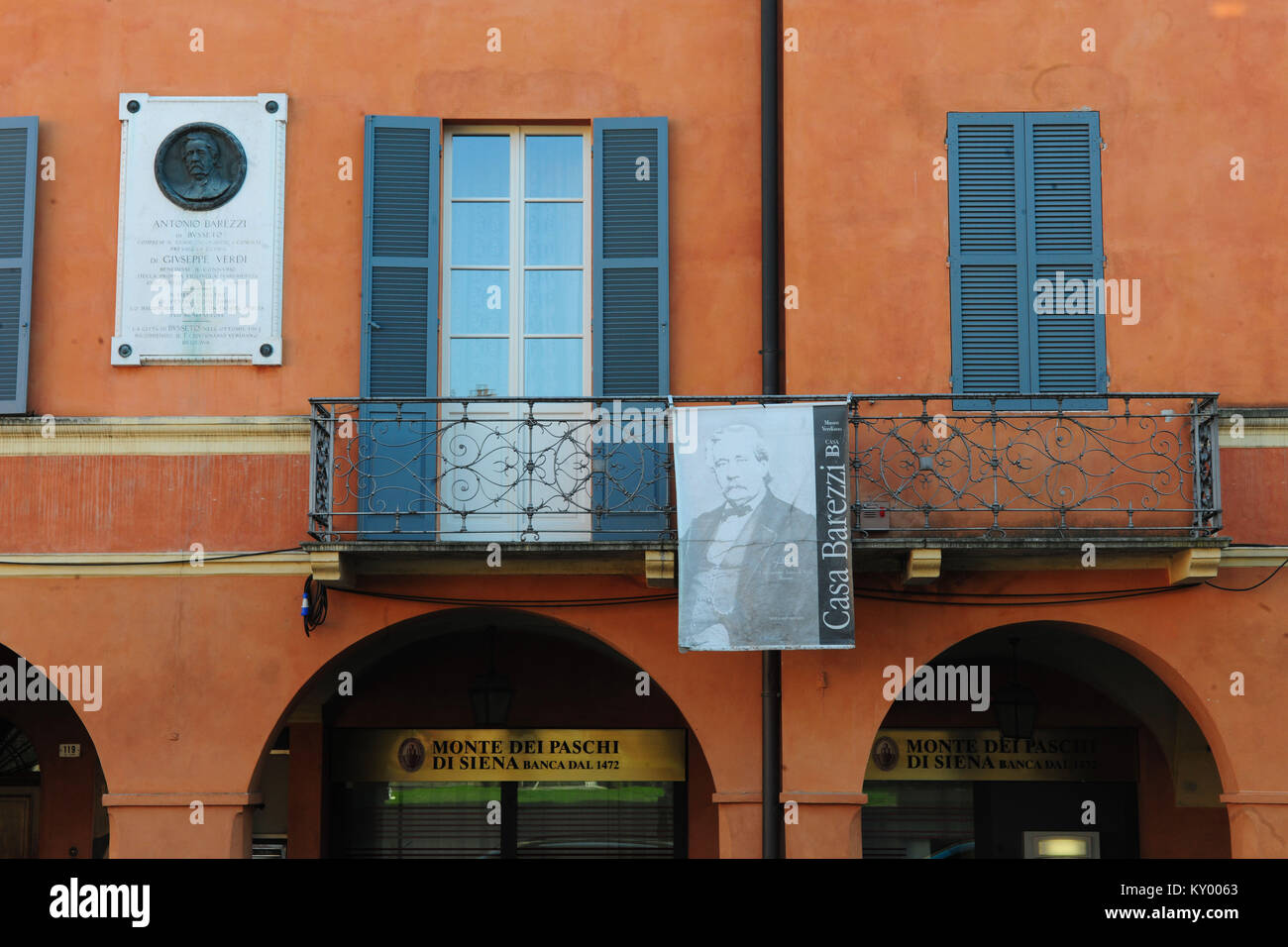 Antonio Barezzi, suocero, Giuseppe Verdi, Casa Barezzi, 2012, Busseto, Italia Foto Stock