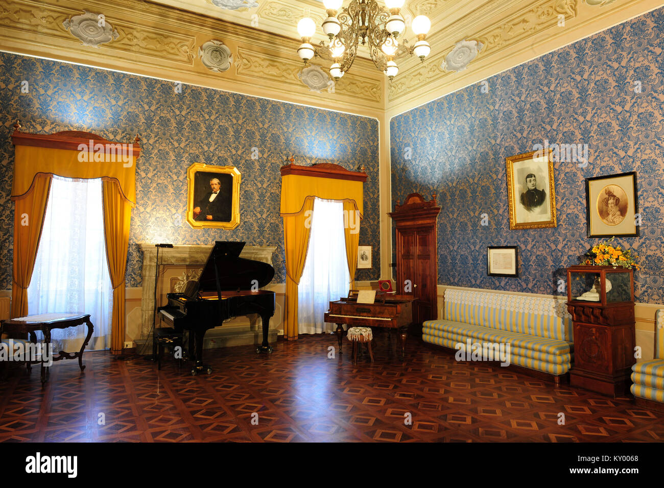 Museo verdiano, Giuseppe Verdi, Casa Barezzi, 2012, Busseto, Italia Foto Stock