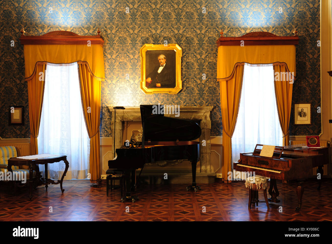 Museo verdiano, Giuseppe Verdi, Casa Barezzi, 2012, Busseto, Italia Foto Stock