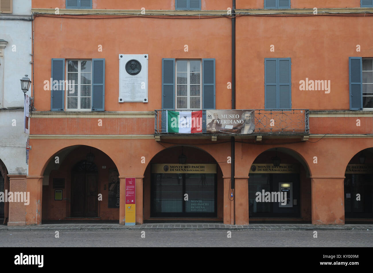 Antonio Barezzi, suocero, Giuseppe Verdi, Casa Barezzi, 2013, Busseto, Italia Foto Stock