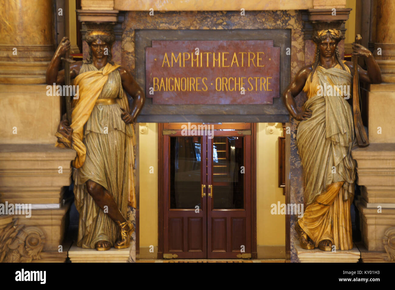 Scala, Opera Garnier, Teatro Garnier, 2012, Parigi, Francia. Foto Stock