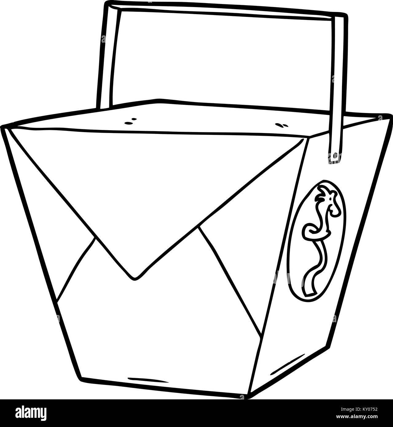 Cartoon asporto cibo Illustrazione Vettoriale