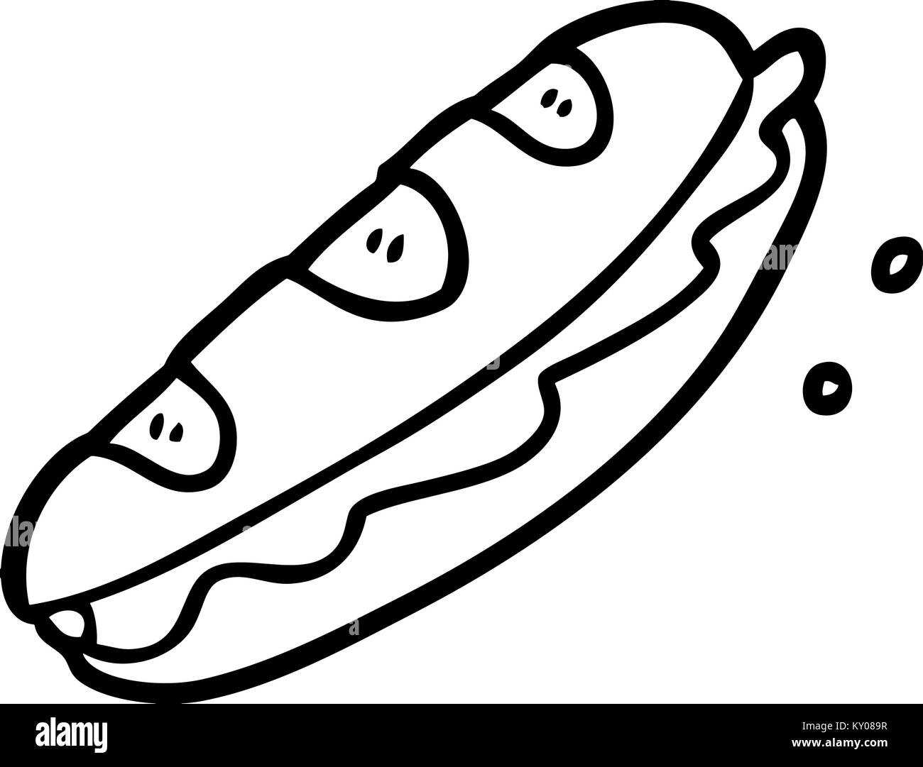 Sandwich di cartoon Illustrazione Vettoriale