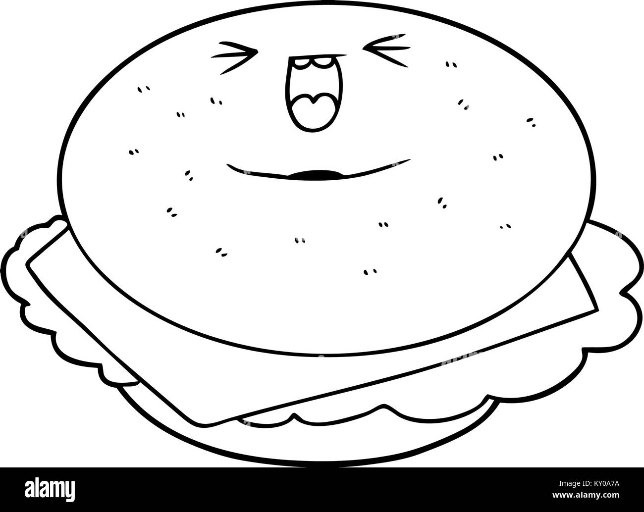 Cartoon bagel Illustrazione Vettoriale