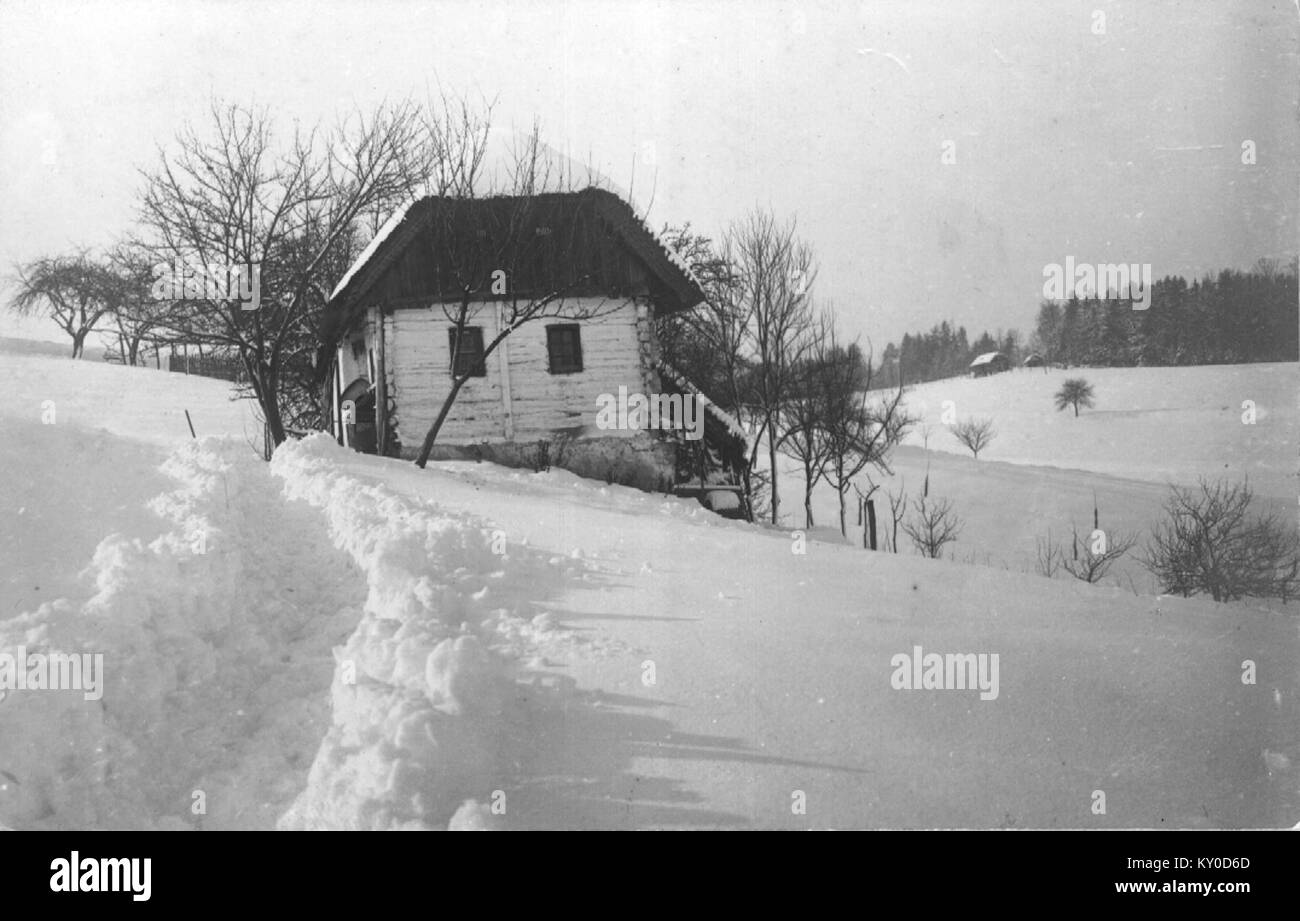 La fotografia nei pressi di Celje in Slovenia mostra il paesaggio urbano di Celje con il fiume Savinja in primo piano, i tetti calcarei della città vecchia e le rovine in cima alla collina del castello dei conti di Celje sopra, illustrando la combinazione di paesaggio naturale della valle e insediamento urbano storico. Foto Stock