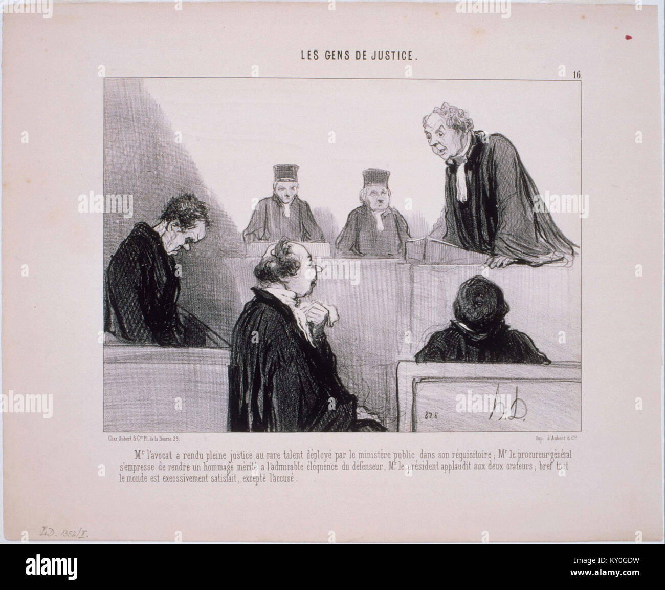 Honoré Daumier - Les Gens de Giustizia- M. L'Avocat un rendu pleine giustizia... - Google Art Project Foto Stock