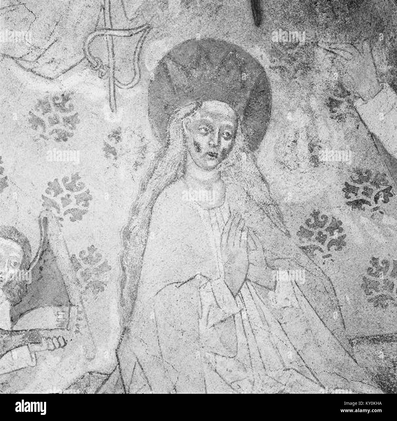 Fotografia della chiesa di Härnevi in Svezia documentata dal KMB, che mostra l'architettura medievale, i dipinti murali degli interni e il patrimonio culturale associato alla storia della parrocchia svedese. Foto Stock