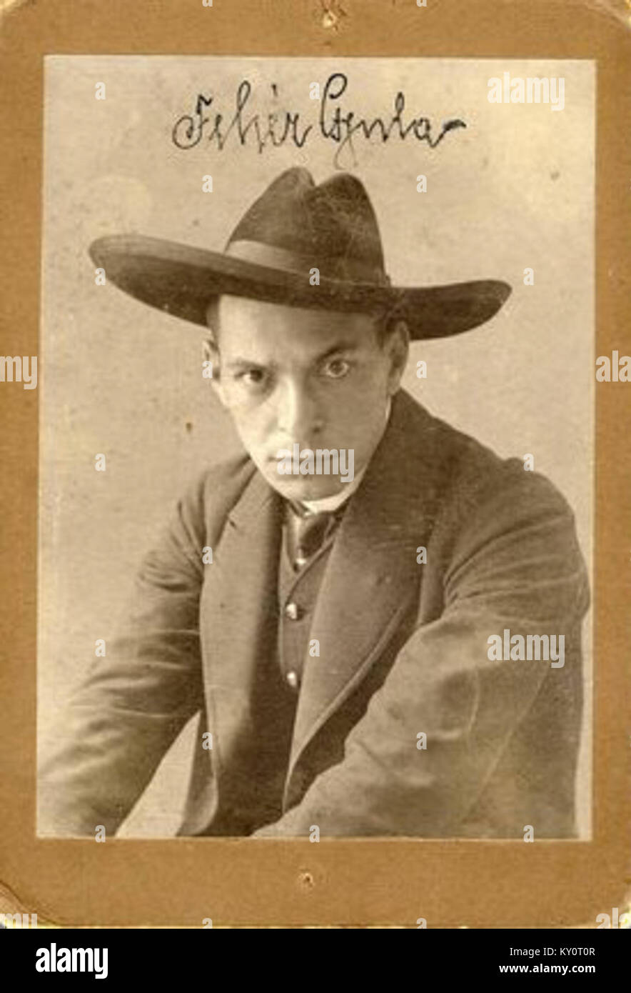 Fehér Gyula era un artista ungherese la cui arte moderna mescolava stili astratti e figurativi, esplorando temi sociali ed esperienze umane. Foto Stock