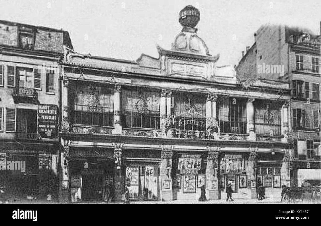Illustrazione o fotografia del Folies Bergère nel 1872, una sala della musica parigina nota per il divertimento e gli spettacoli culturali. Foto Stock