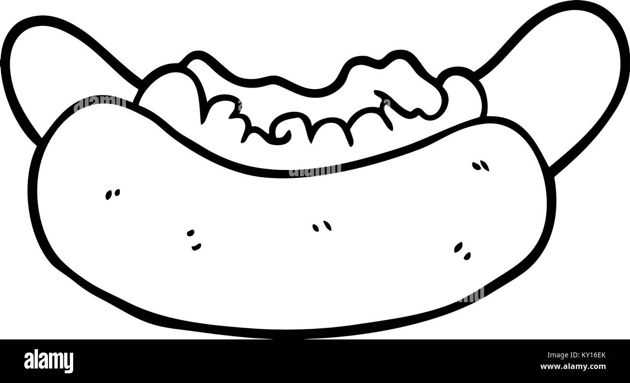 Hot Dog del fumetto Illustrazione Vettoriale