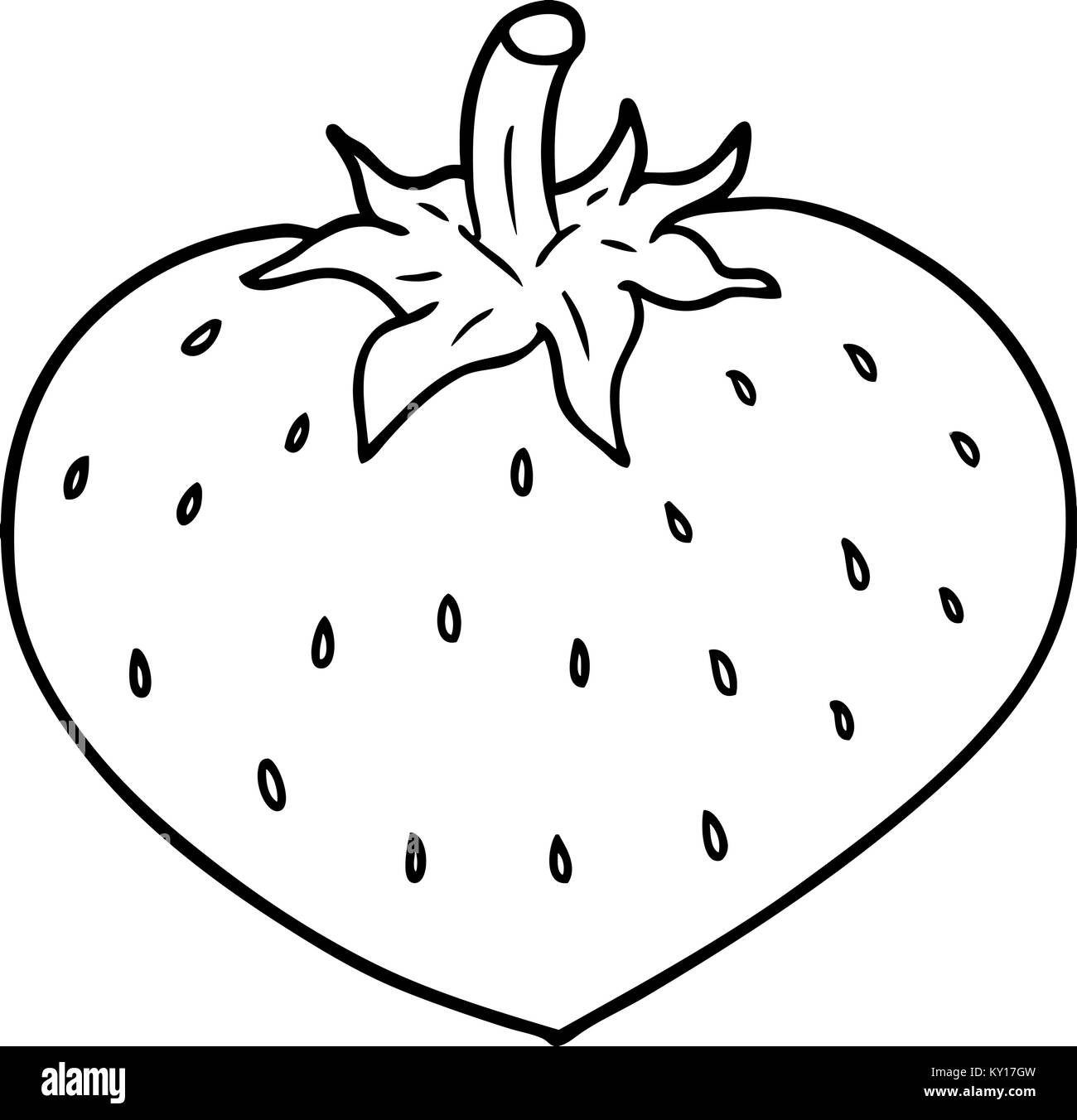 Cartoon fragola Illustrazione Vettoriale