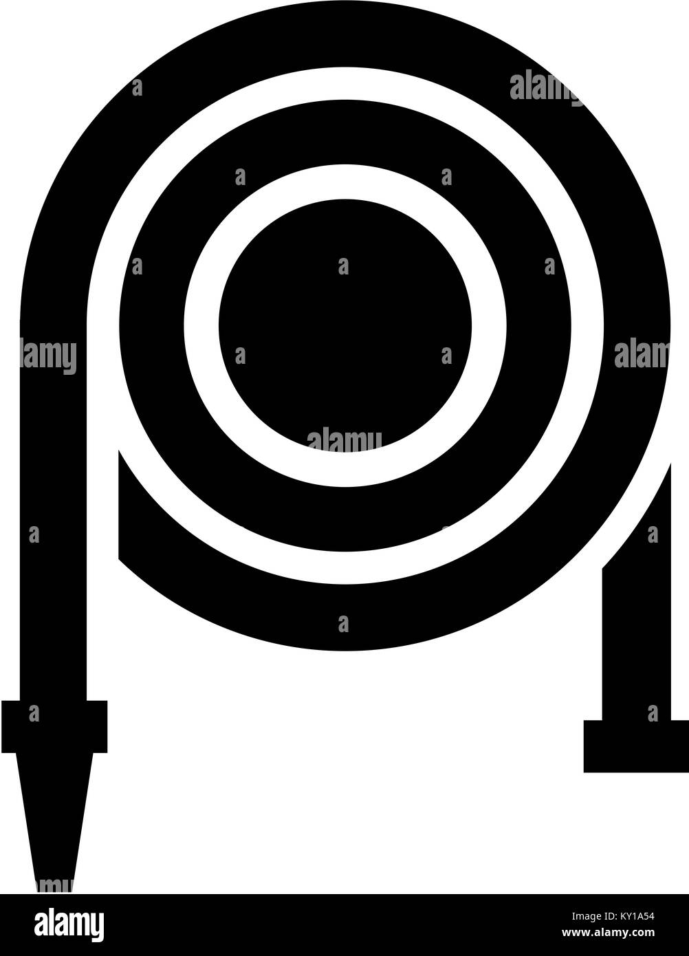 Fire icona del tubo flessibile Foto Stock