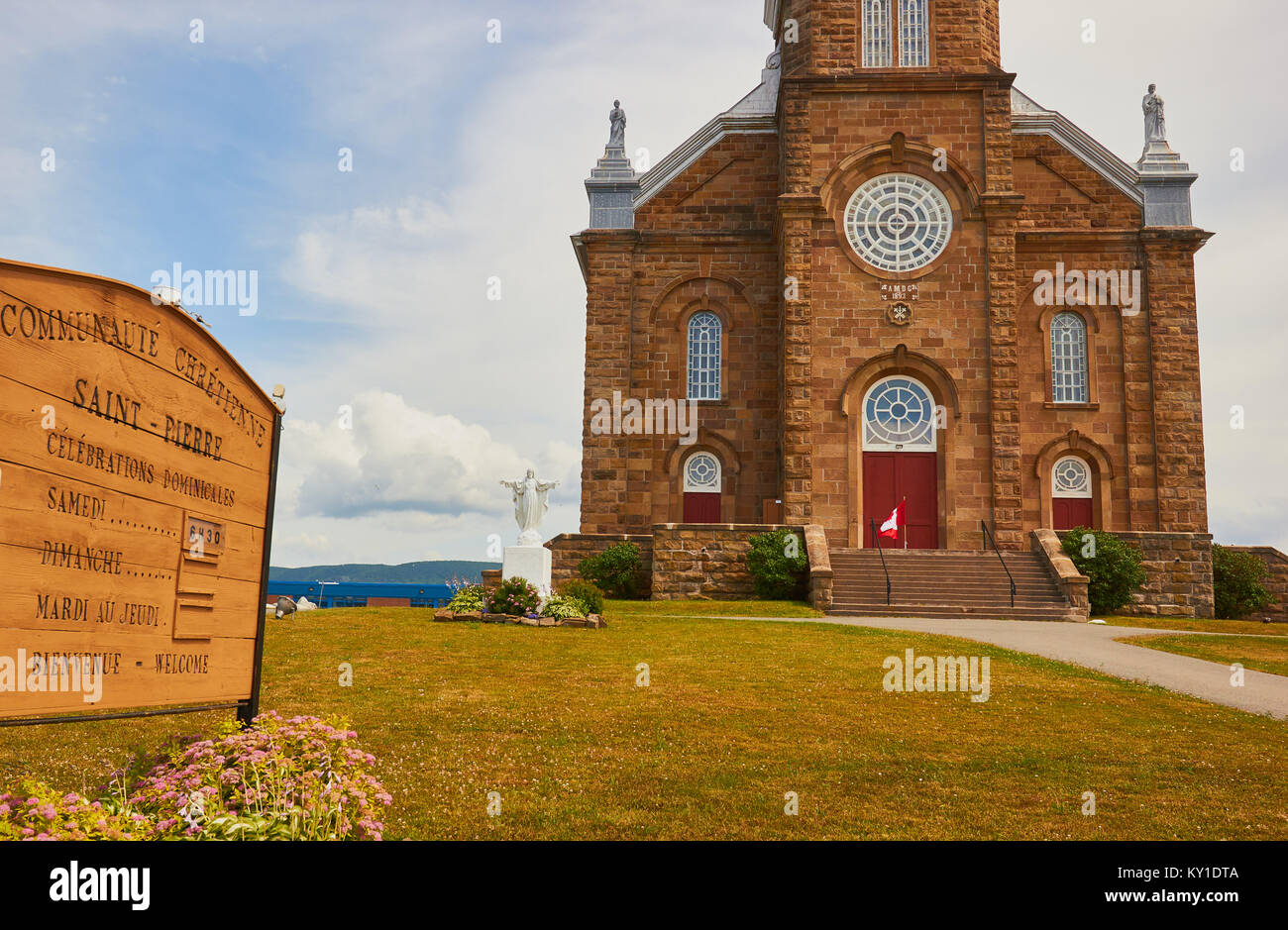 La Chiesa di San Pietro (1893), Cheticamp, Cape Breton Island, Nova Scotia, Canada Foto Stock