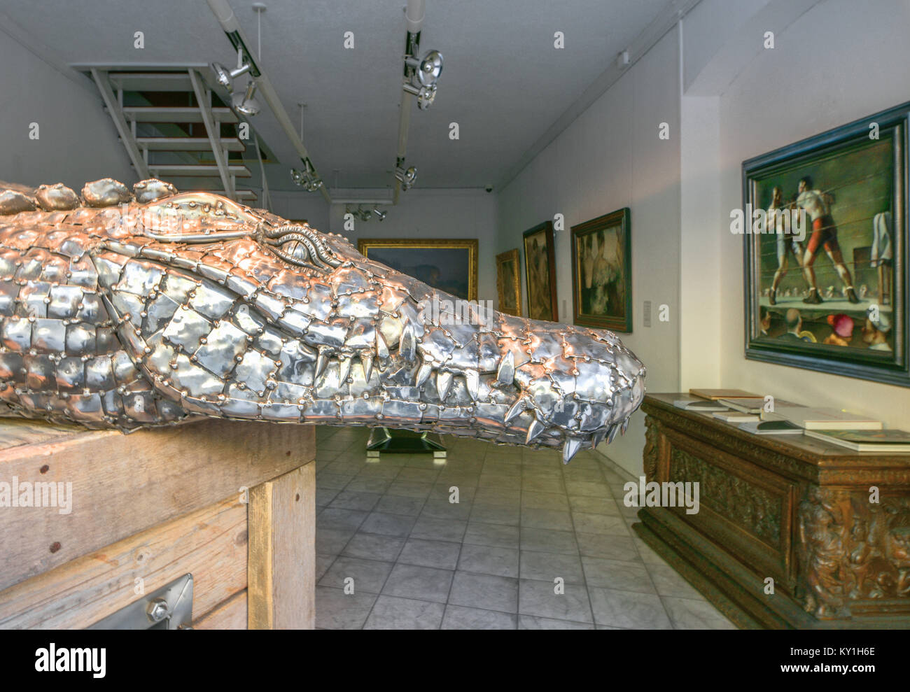 Visualizza la finestra di progettazione della galleria di Zurigo Foto Stock