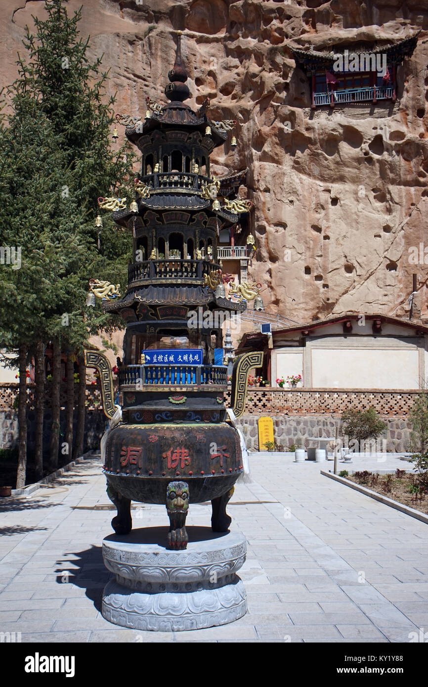 ZHANGYE, Cina - circa nel maggio 2017 Matisi monastero Foto Stock