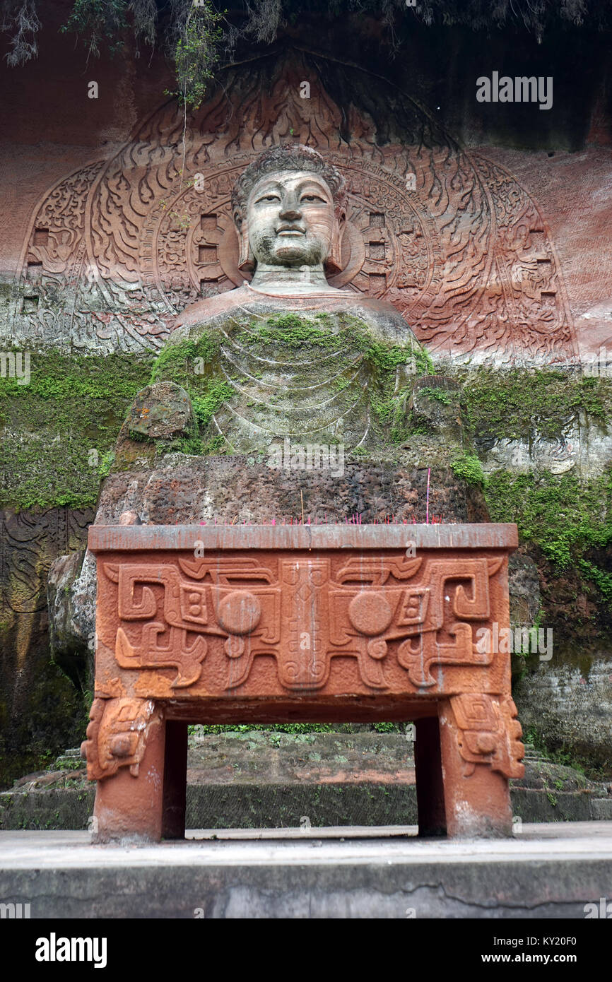 LESHAN, Cina - circa nel maggio 2017 Big Buddha in Oriental Buddha Park Foto Stock