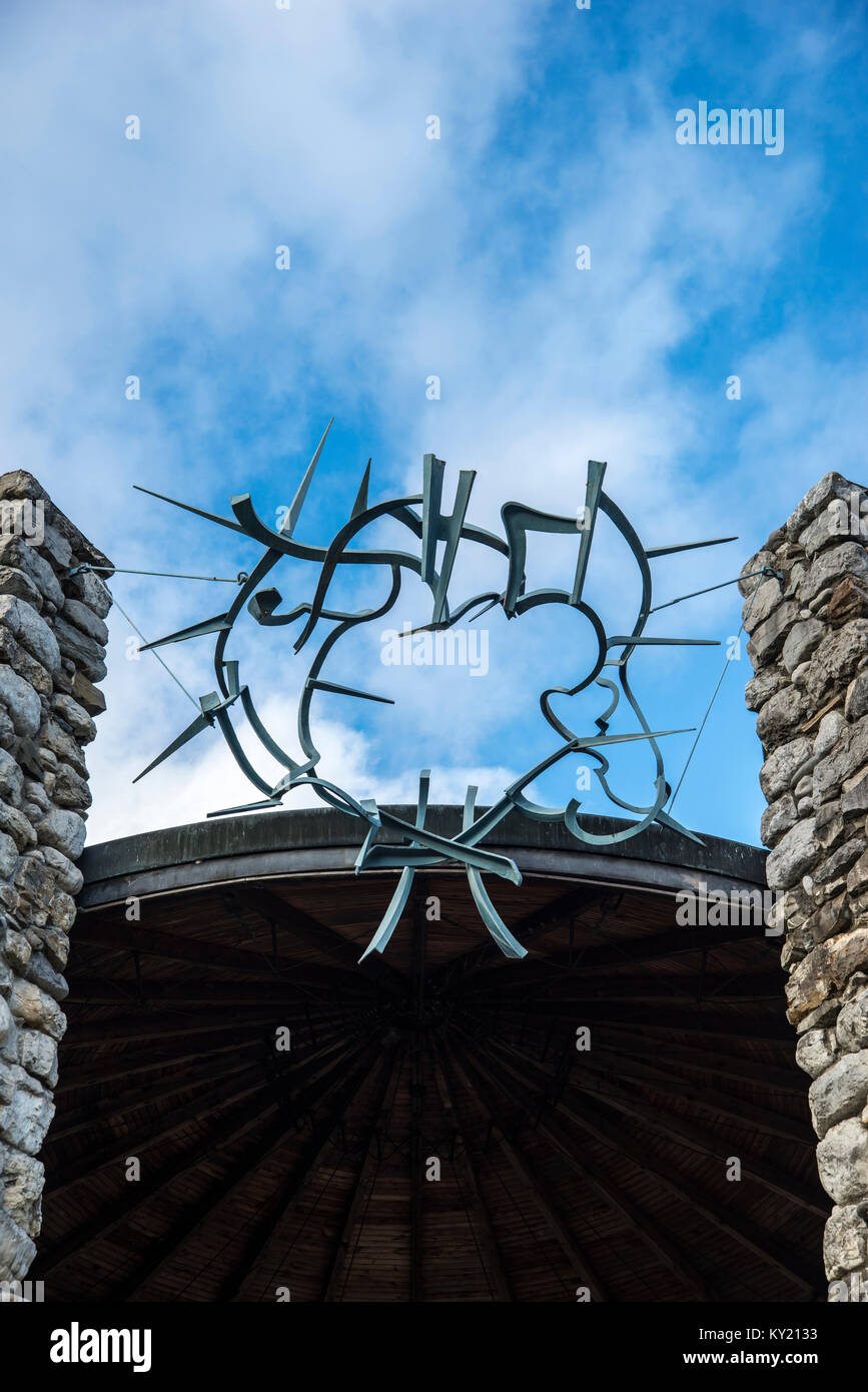 Cattolica agonia mortale di Cristo a cappella memoriale del campo di concentramento di Dachau Foto Stock