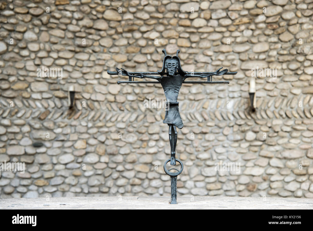 Cattolica agonia mortale di Cristo a cappella memoriale del campo di concentramento di Dachau Foto Stock