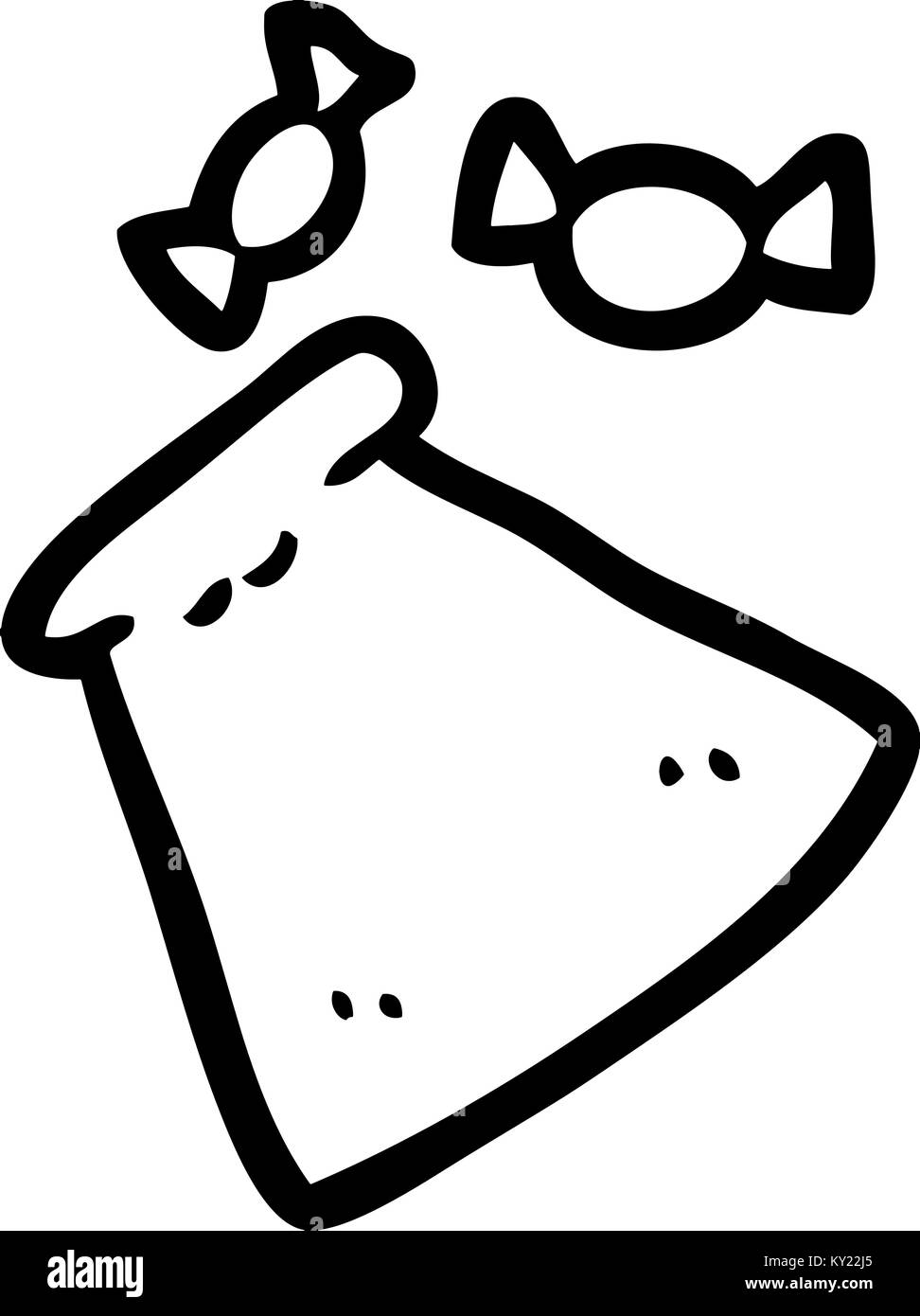 Cartoon sacchetto di caramelle Illustrazione Vettoriale