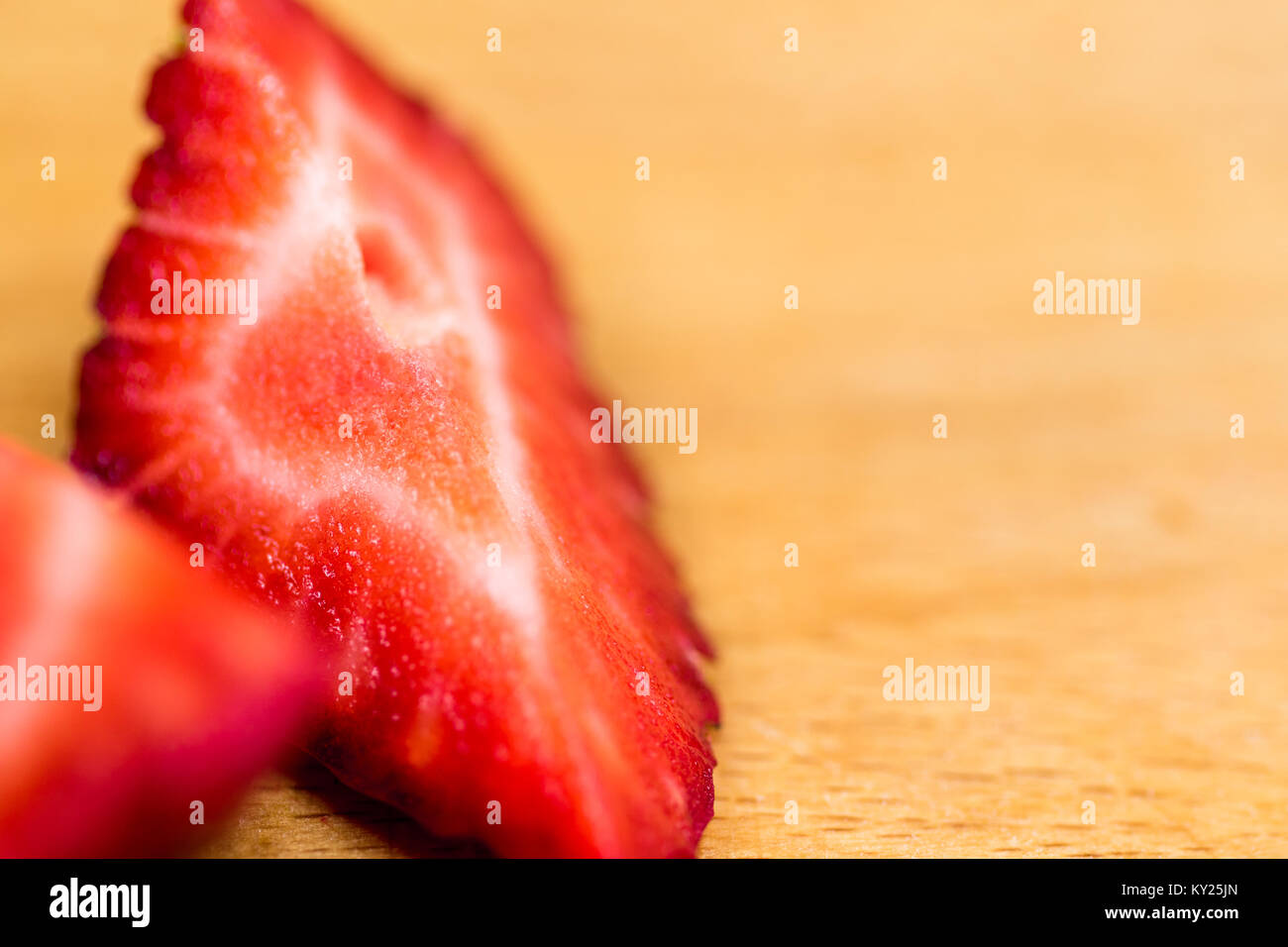 Texture di fragola shot Foto Stock