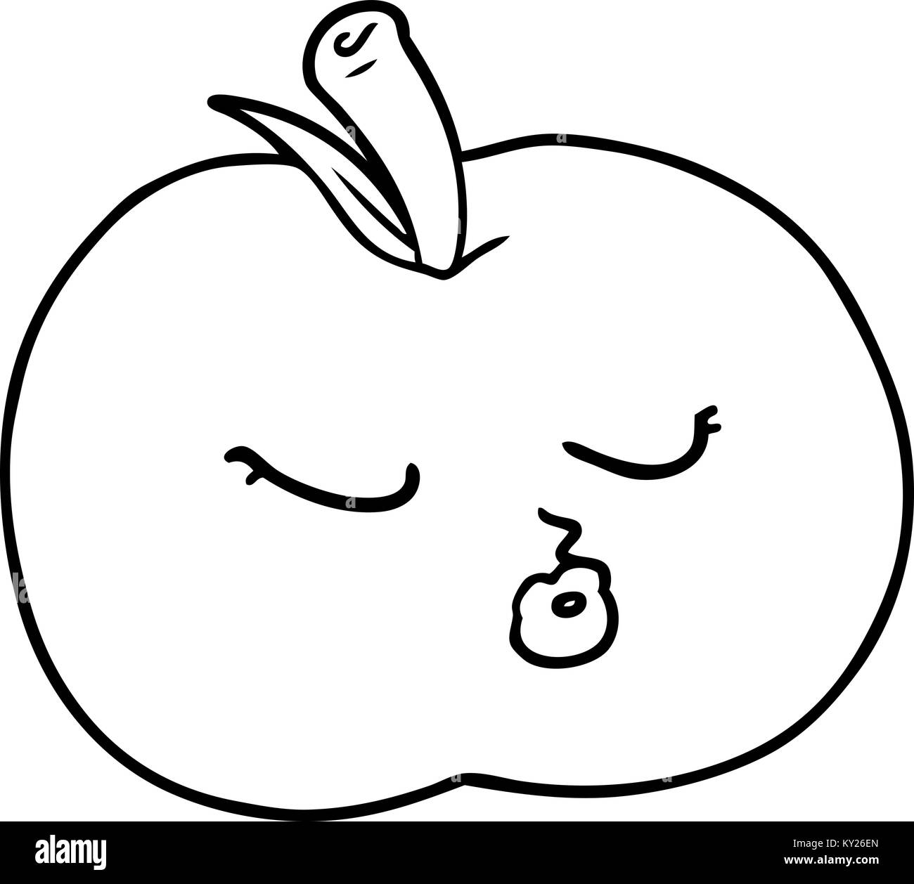 mela del fumetto Illustrazione Vettoriale