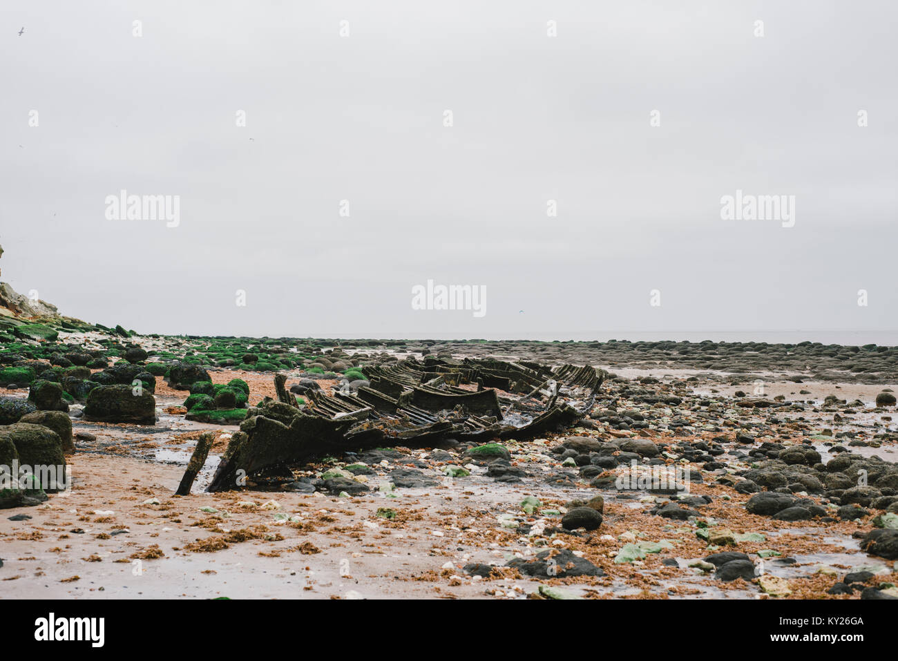 Hunstanton il mare e la spiaggia in Norfolk, Inghilterra. Foto Stock