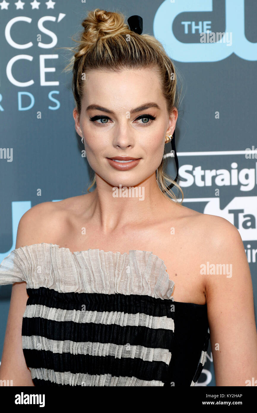 Margot Robbie assiste la XXIII edizione critica' Choice Awards a Barker Hangar su gennaio 11, 2018 in Santa Monica, California. Foto Stock